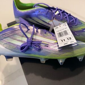 Adidas F50 Elite SG Cleats in Purple and Green Men’s 11